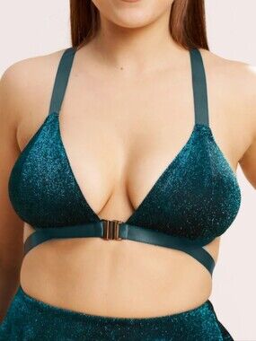 Lunalae Follow Me Ocean Shimmer Bra Top US 6